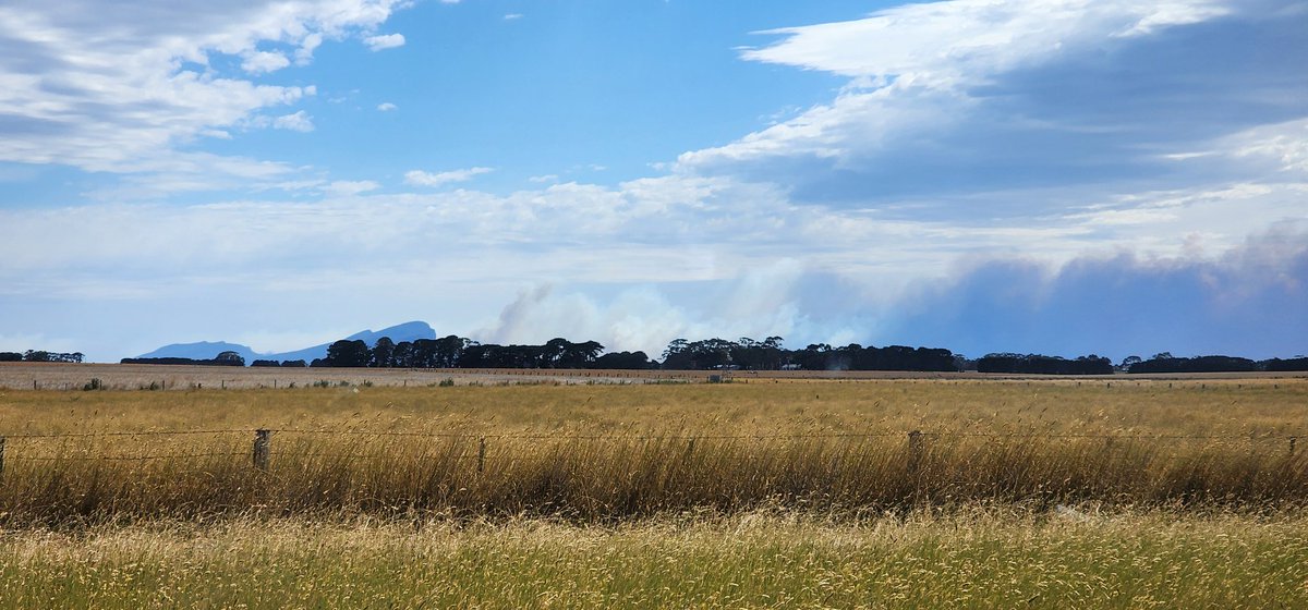 View of the fire in the grampians from this morning. Hoping everyone is taking cover and staying safe.