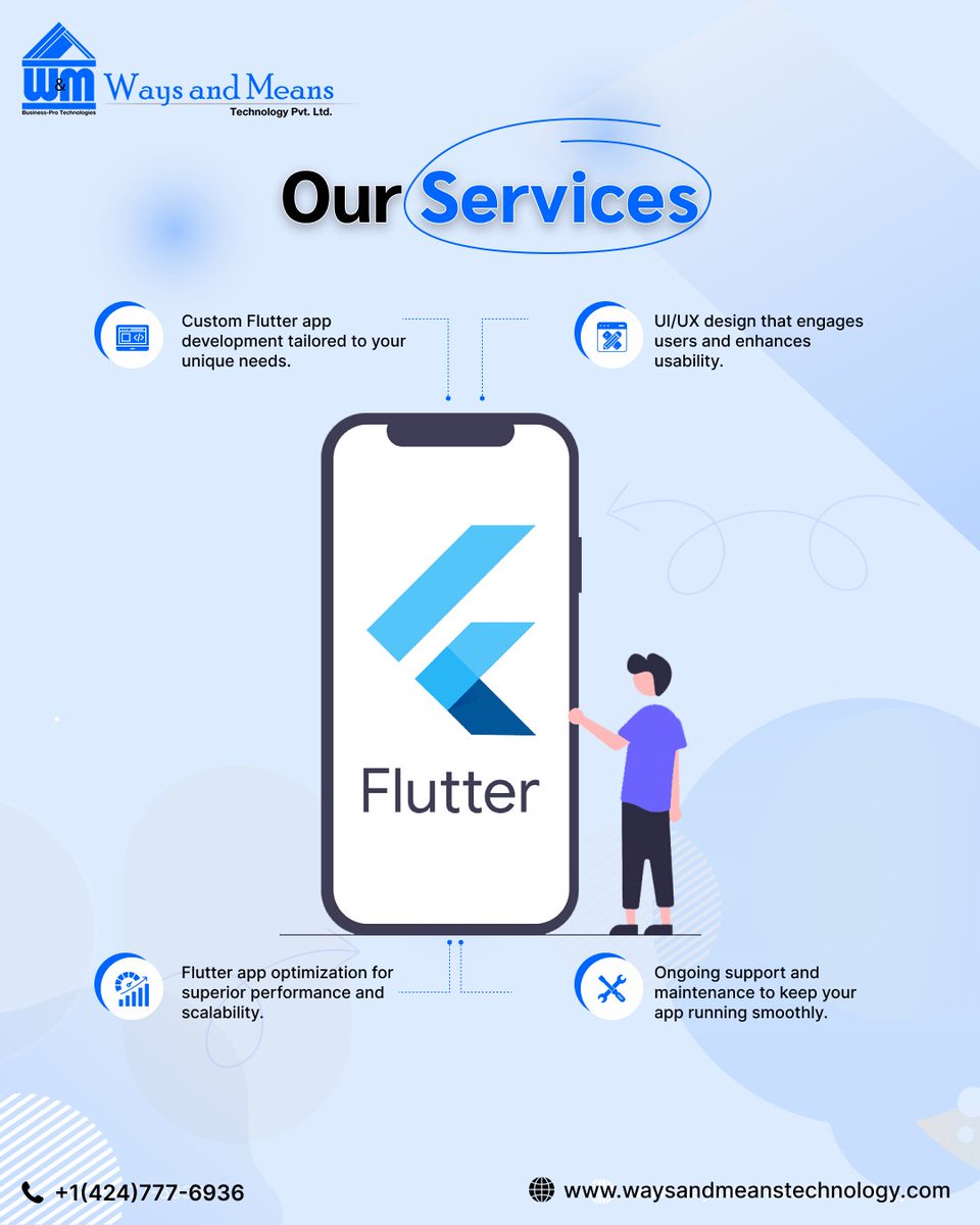 WMTechnology's tweet image. Unlock the power of seamless mobile experiences with our expert Flutter development services!
🚀 Elevate your app to new heights with cutting-edge technology and sleek design.
Let's transform your vision into reality!
#FlutterDevelopment #MobileApps #Innovation #flutterapp