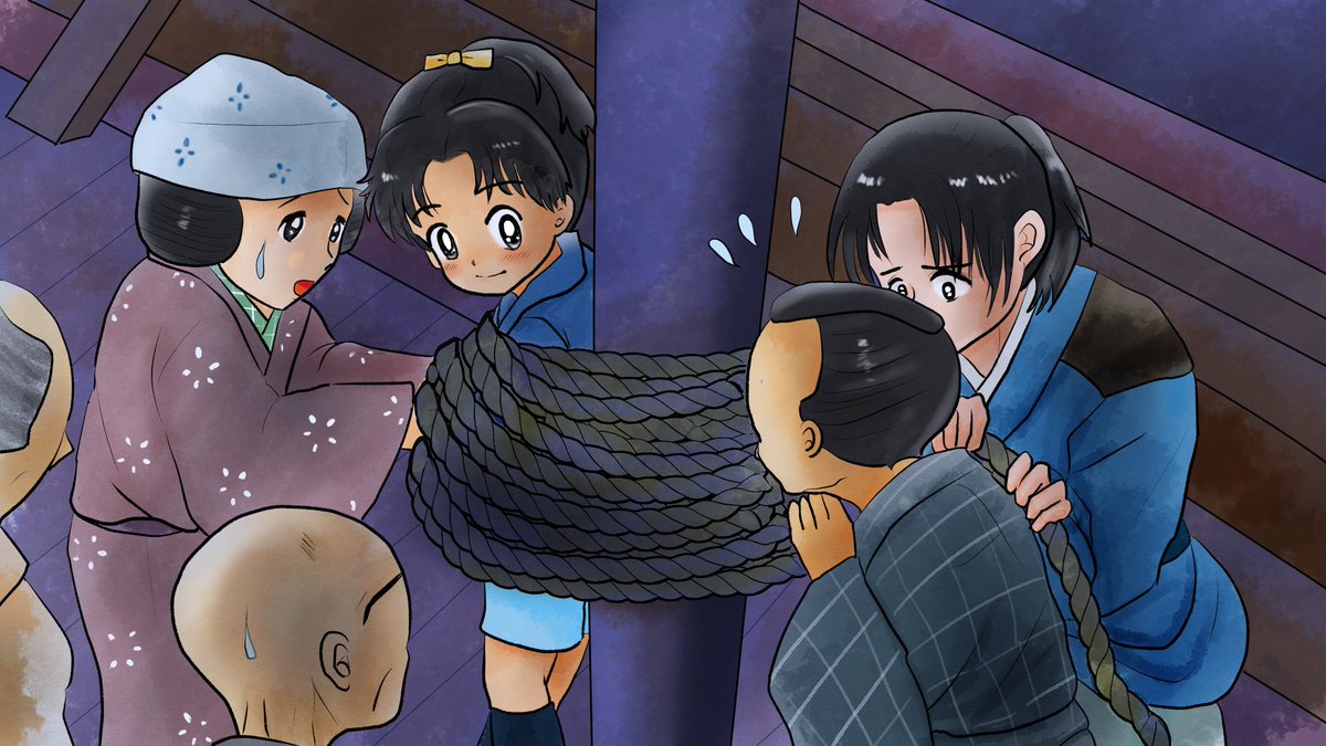 昨日描いた絵です( ゜Д゜)
恋の魔法とおまじない737-3ラフ
素材「ちびモブ会社員」文字付
福娘童話集様昔話彦一「盗っ人小僧」
#恋の魔法とおまじない #昔話 #イラストAC