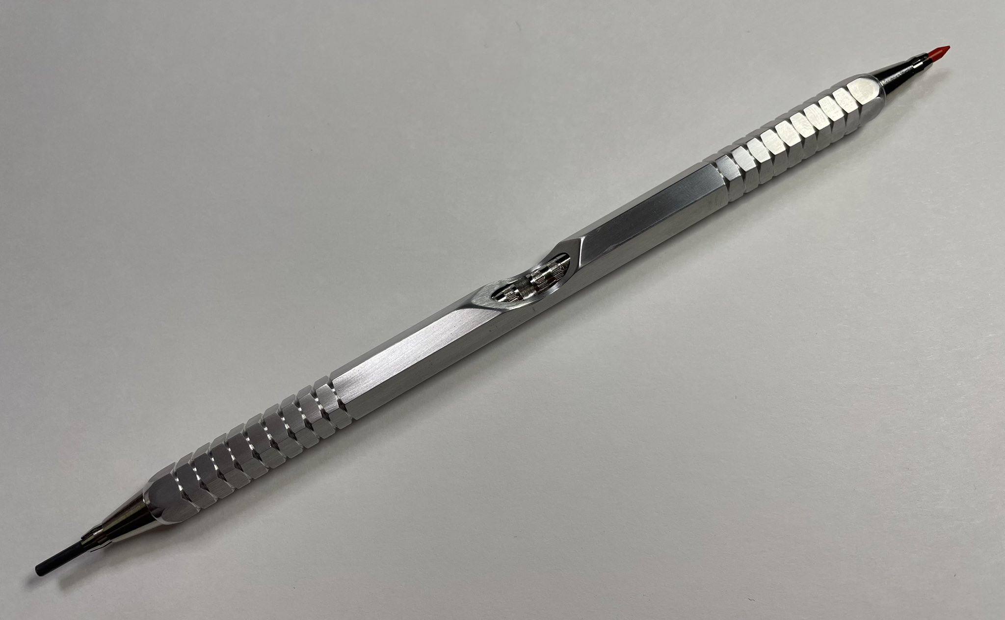 廣瀬鐵筆堂　双頭　芯ホルダー 廣瀬鐵筆堂】双頭式2mm芯ホルダーW8000 (アルミ) | 590&Co.
