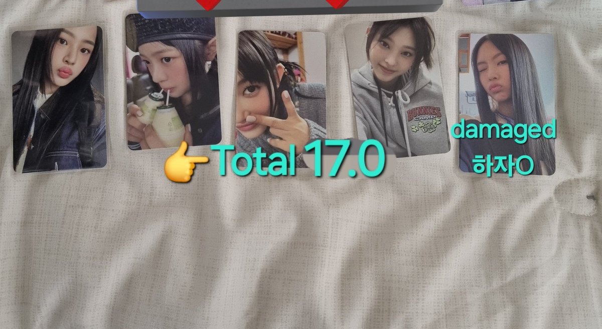 sinziku90's tweet photo. 뉴진스 버니즈 캠프 bunnies camp 팬미팅 fanmeeting 공식 포카
👉17.0 혜인 하자 O
버블검 사녹 공방 포카 broadcast
👉20.0 하자 X

각각 일괄로만 거래 

민지 하니 다니엘 해린 newjeans 양도 판매 pc buy photo card

https://t.co/7PVnRf5QcQ https://t.co/WZhPqg6MOo