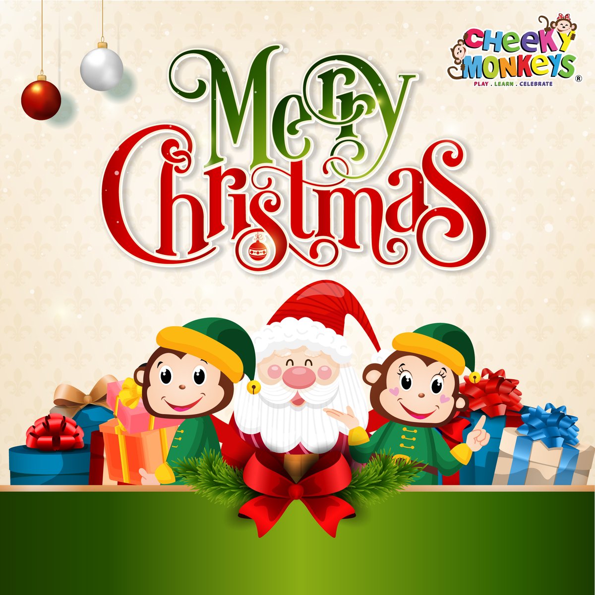 CheekyMonkeysAE's tweet photo. 🎅 From our Cheeky Monkeys family to yours, we wish you a Merry Christmas filled with joy, laughter, and lots of festive fun! 🎁

#merrychristmas #christmasseason #christmas2024 #saviorisborn #cheekymonkeysuae https://t.co/GzhRqOIL4F