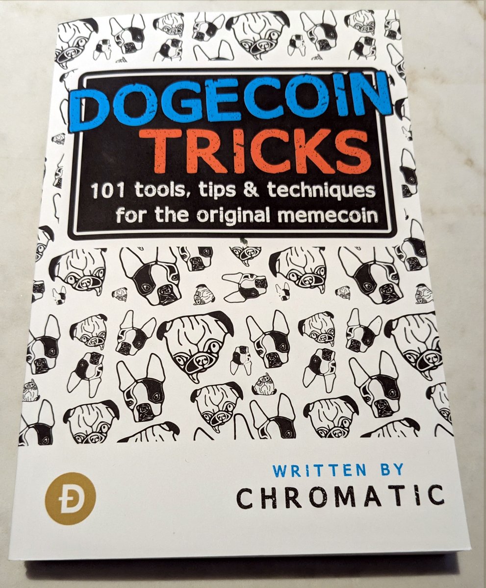 chromatic_x's tweet image. I wrote a book about Dogecoin and programmable money: 101 things to learn, build, play with, and understand.
It's 352 printed pages of information about DOING THINGS, not investing or trying to get rich. Building things.
Link in next post.