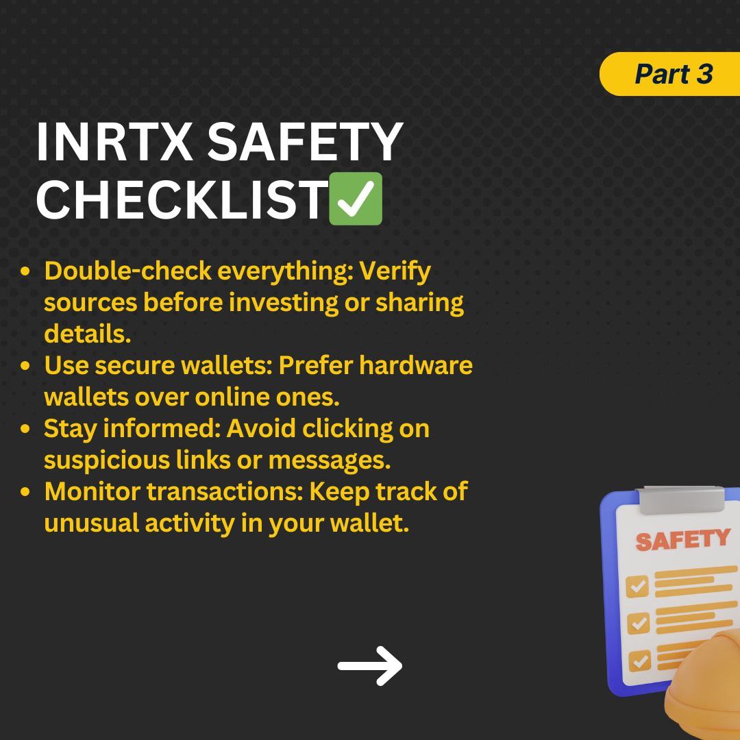 inrtx_io's tweet photo. 👉Learn about common scams and how to safeguard your #stablecoins. Your security is our priority! https://t.co/FRUXVgtaId