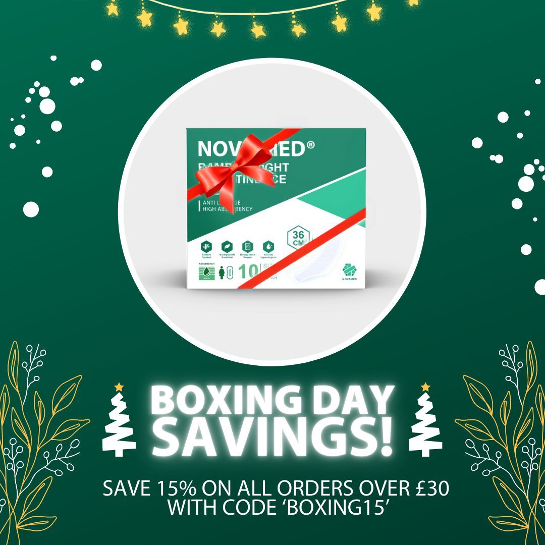 NovamedPads's tweet photo. 🛒 Save 15% on £30+ orders!

🥊 Use code BOXING15 🎁 

Shop now ➡️ https://t.co/1qiYeiGcYs 

#BoxingDaySale #Incontinence #Bladderleaks https://t.co/q06ZYbNbim