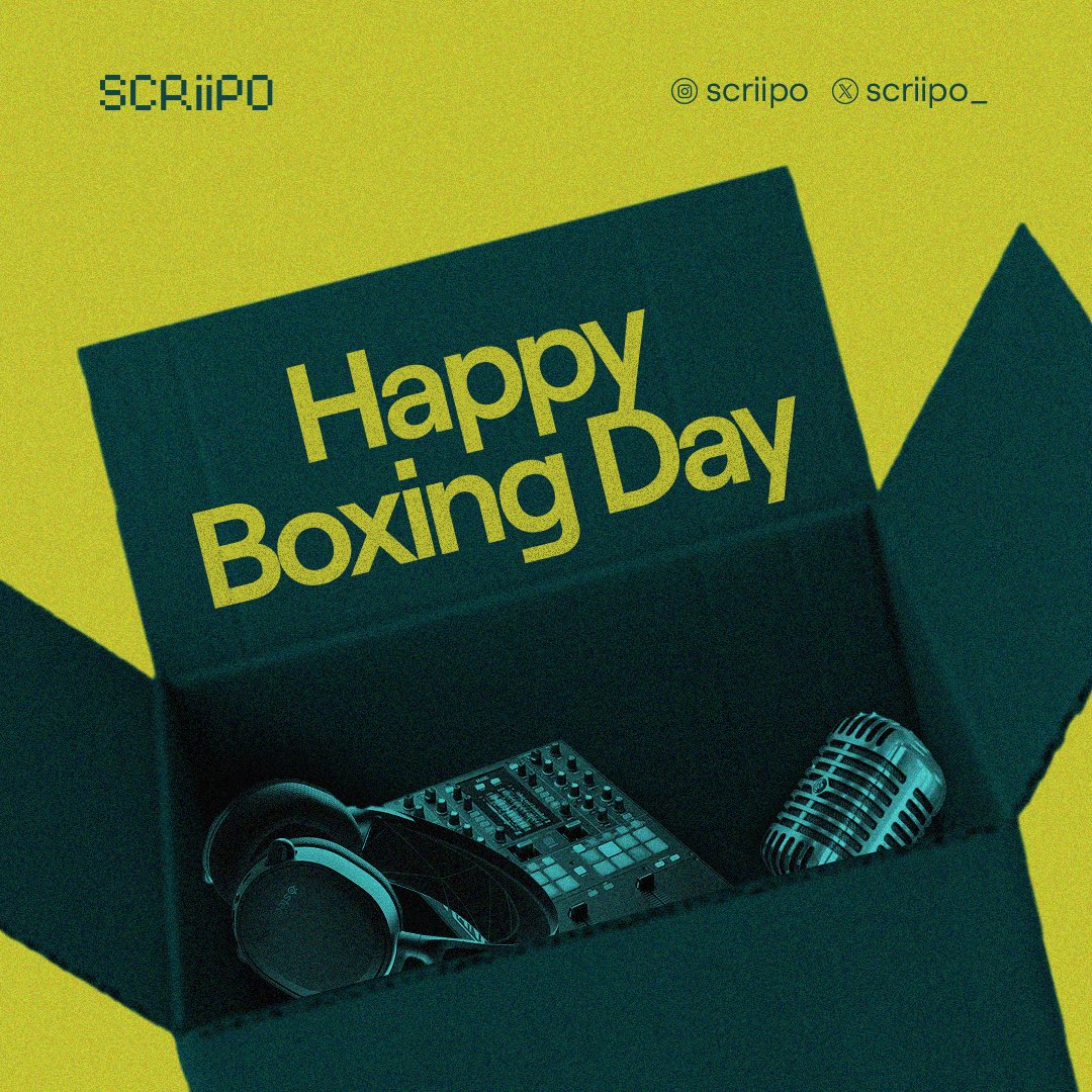 scriipo_'s tweet photo. Happy Boxing Day! 🎁 Today’s all about giving back, relaxing, and enjoying the festive season. Wishing you a beautiful day ahead  

#boxingday #festiveseason https://t.co/xs0bEf8Klb