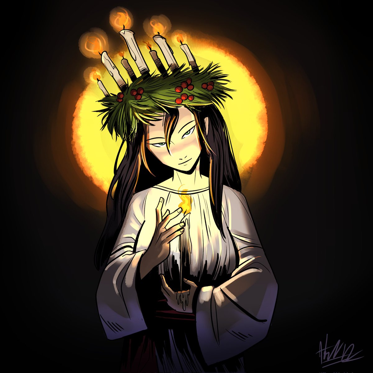 For Christmas, I wanted to draw my character, Wu Xin-Yi as St. Lucia. I hope everyone had a wonderful Christmas!
#art #artwork #oc #ocart #MerryChristmas #MerryChristmas2024 #Christmas #stlucia #artist