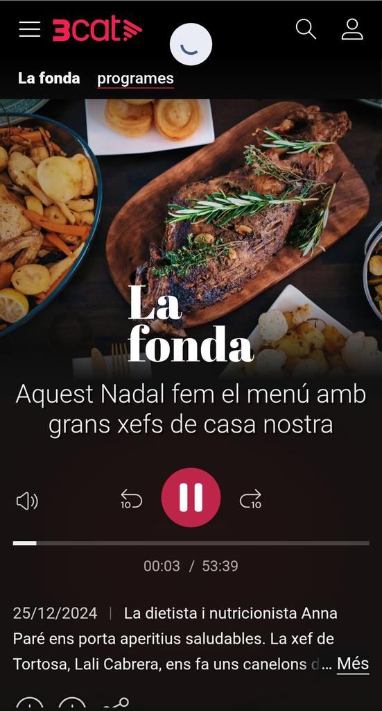 La recomanació del dia de Nadal a #LaFonda de <a href="/som3cat/">3Cat</a> és el restaurant #Follia (Sant Joan Despí) amb en Jó Baixas i en @gasco_pau al capdavant d'una cuina sofisticada i original.
<a href="/pepnogue/">Pep Nogué i Puigvert</a>
▶️▶️▶️
3cat.cat/3cat/aquest-na…