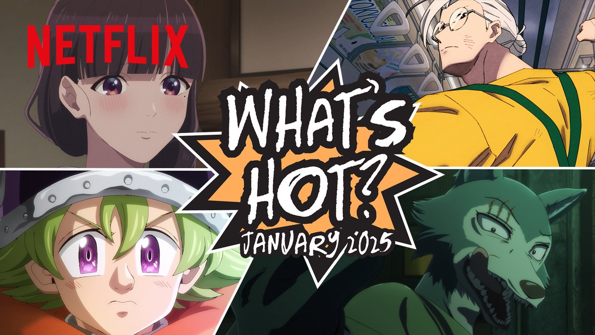 NetflixAnime's tweet photo. Hello 2025! 🎆 Ready to welcome the new year with our January lineup? 

🔫 SAKAMOTO DAYS
🌸 My Happy Marriage Season 2
⚔ The Seven Deadly Sins: Four Knights of the Apocalypse Season 2
🧛 Babanba Banban Vampire

📺: https://t.co/Cfx1R3kGT5 https://t.co/v39cPv8Ctu
