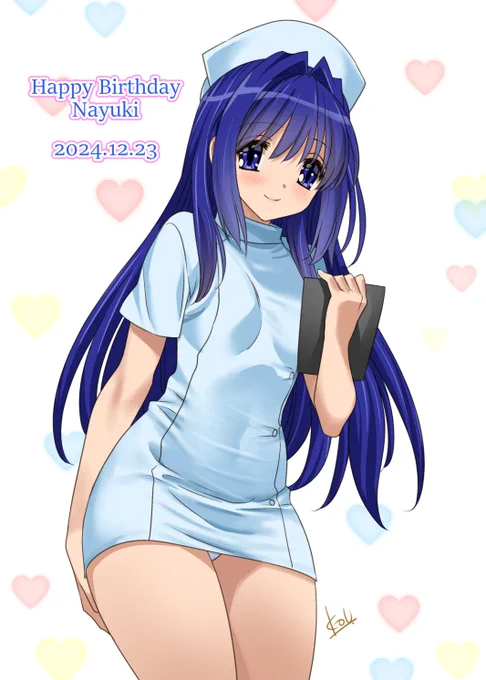 原稿中で描けなかった名雪の誕生日イラスト。まぁ新刊の本文に色つけただけですが。ともあれ今年もおめでとう名雪。秋子さんが名雪を産んだおめでたい日でもあります。#水瀬名雪生誕祭2024 