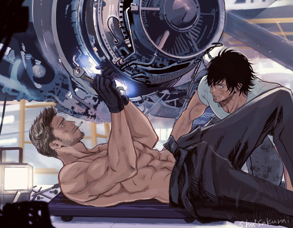 shu3_sakurai's tweet image. Cid and Clive⚡️🔥
contemporary version
2. Repair propeller airplane✈️🛠️
#CidClive