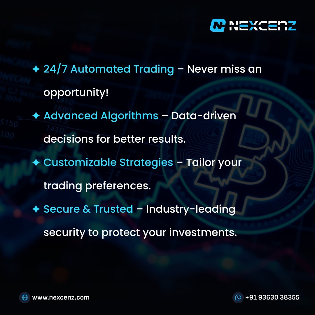 nexcenz's tweet image. Unlock your #crypto potential with our advanced #ryptoTradingBot !Automate trades,maximize profits &amp;amp; stay ahead in the market. DM us to get started today!

Reach Us-nexcenz.com/crypto-trading…

#cryptotradingbotdevelopment #web3 #CryptoNews #Cryptomas #trading #BlockchainInnovation