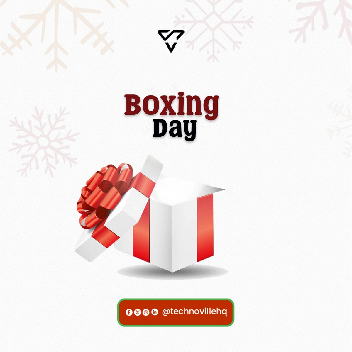 Boxing Day reminds us that the season of giving doesn’t end with the unwrapping of gifts. Let’s carry the spirit of generosity and care into the days ahead.

Wishing you a wonderful Boxing Day!

#merrychristmas2024 #wearetechnovillehq #techafrica #NextGenInnovators #BoxingDay