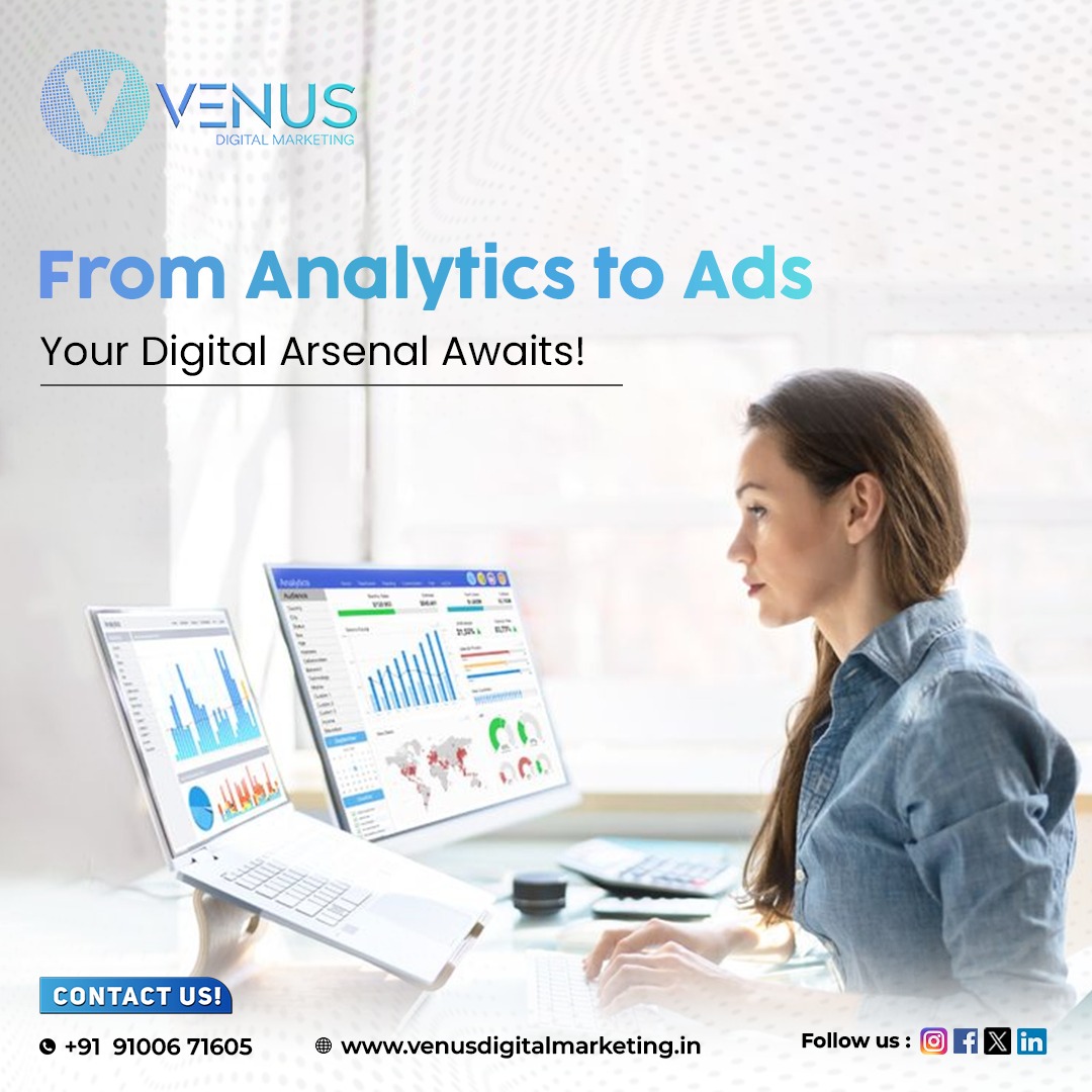 Venus_dm_'s tweet photo. From mastering data insights with Google Analytics to boosting visibility with SEMRush, creating stunning visuals using Canva, and conquering social media 

 Phone : (+91) 91006 71605
 https://t.co/XUOhPcInDu
 email : info@venusdm.in

#DigitalMarketing #GoogleAnalytics #SEMRush https://t.co/mVV8eqFJf1