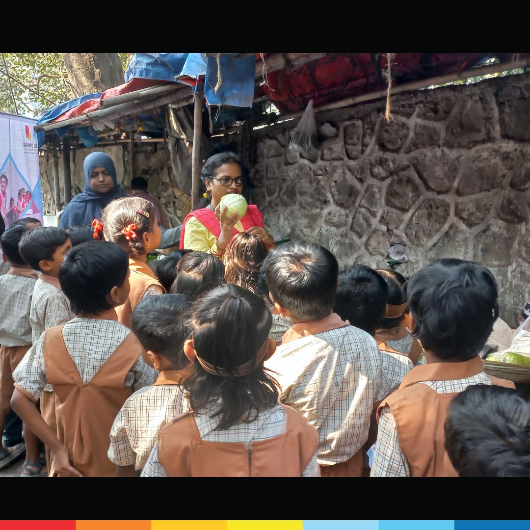 LLF_IN's tweet photo. Saksham’s Hindi Literacy Session on fruits & veggies combined health awareness with real-world learning. Students explored a local market, guided by teachers & RPs, making education interactive & fun! 🍎🌽
#LearningLinksFoundation #SakshamProject #InteractiveLearning https://t.co/X1116DN52C