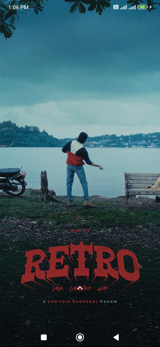 EBIN1suriya's tweet image. Wallpaper material pure love❤ with @Suriya_offl anna with  #ரெட்ரோ
#RetroTeaser