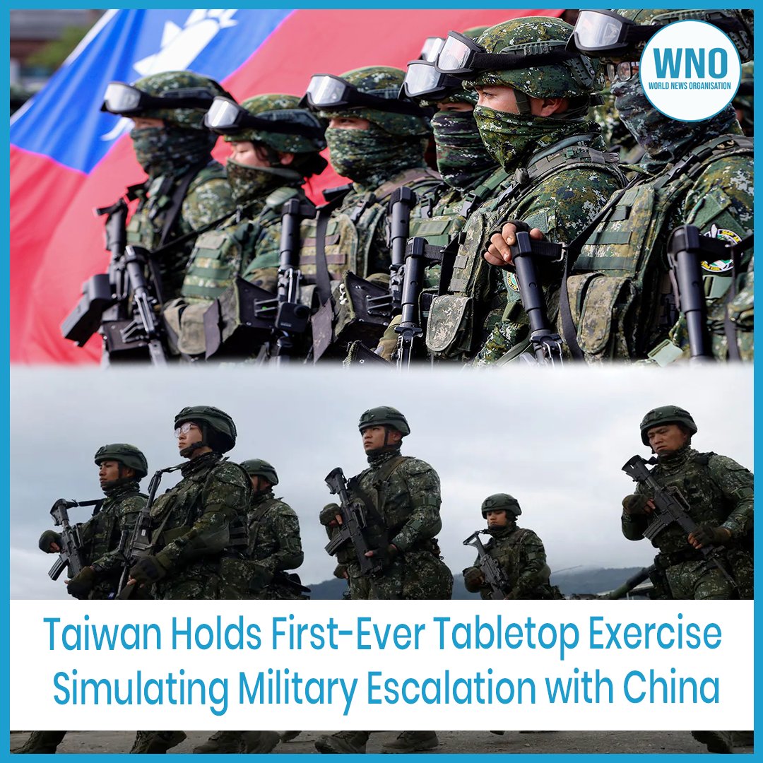 WNO_Headlines's tweet photo. Taiwan Holds First-Ever Tabletop Exercise Simulating Military Escalation with China
#TaiwanMilitaryExercise #ChinaTensions #TaiwanSecurity #PresidentialOffice #MilitaryEscalation #CrisisManagement #TaiwanDefense #ChinaThreat #NationalSecurity #TaiwanPreparedness https://t.co/JixQlWtsjN