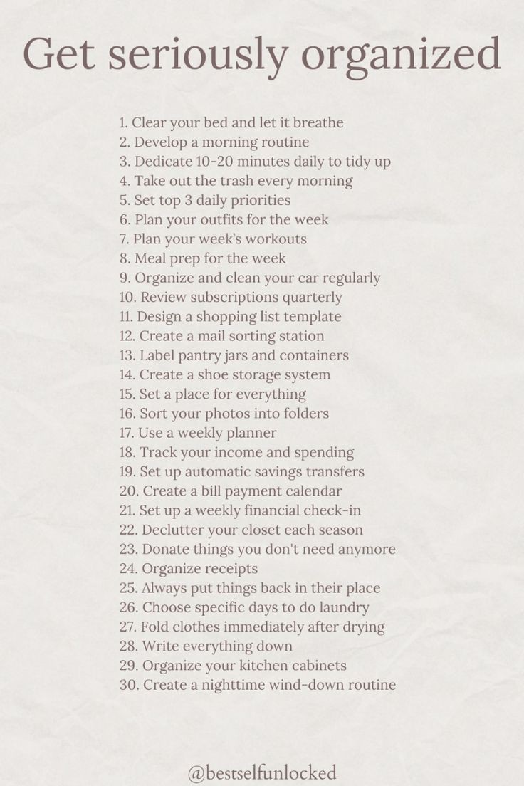 Get seriously organized