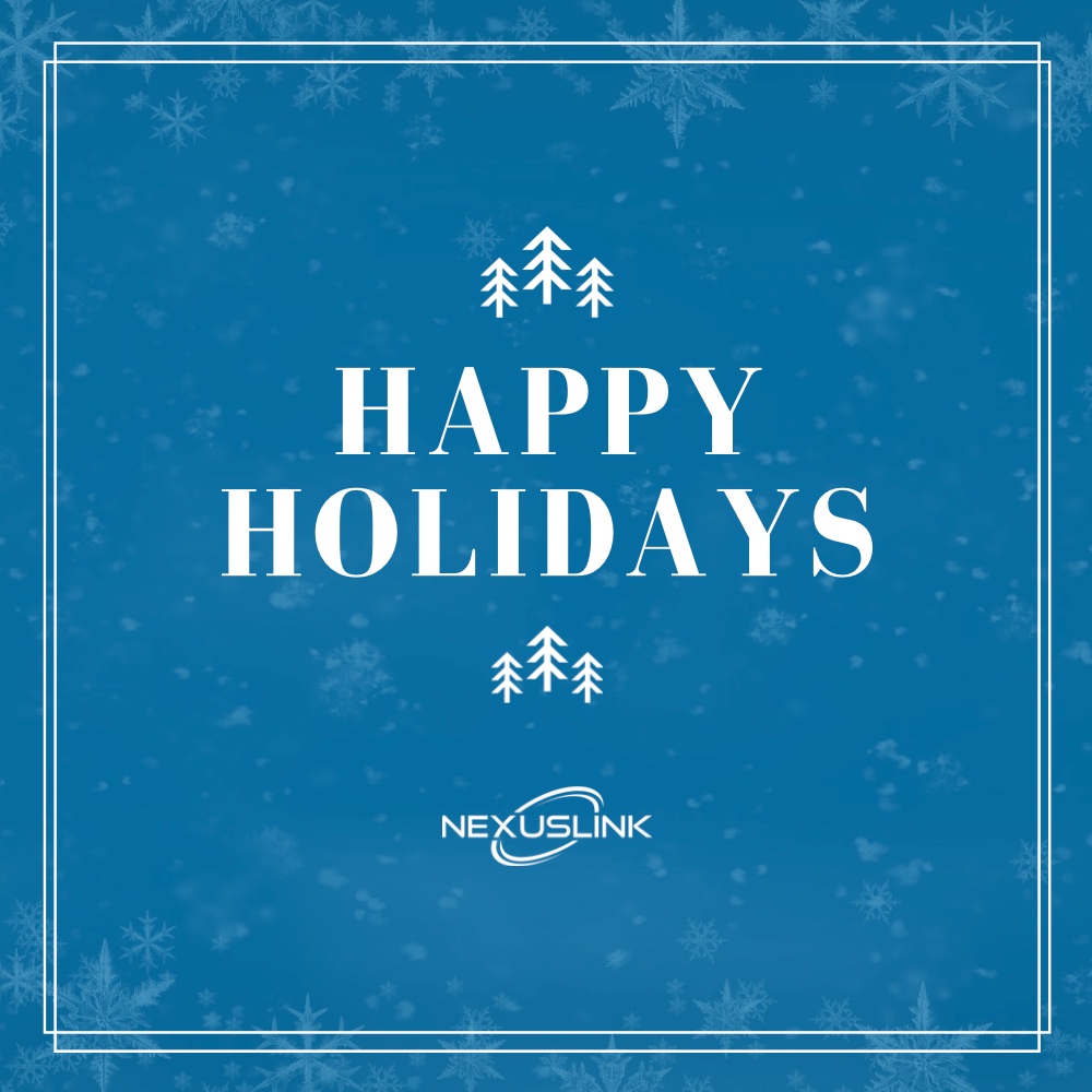nexuslinkusa's tweet photo. Happy Holidays from all of us at NexusLink! 🎁✨ Wishing you you a holiday season filled with joy, warmth, and cherished memories. From all of us to you, have a wonderful holiday celebration! https://t.co/EQ04D6ktJz