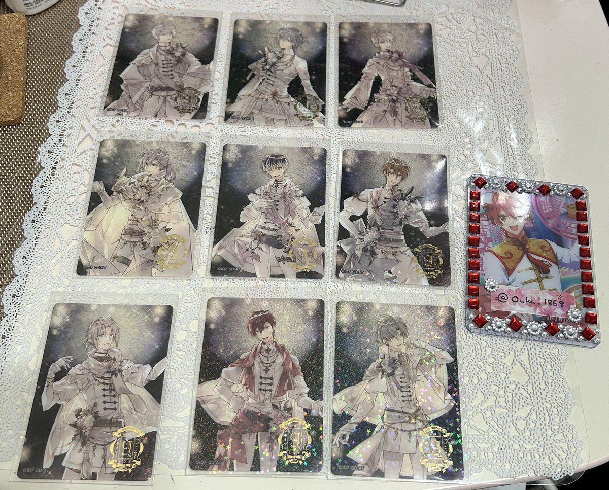 Ouka_1868's tweet photo. 【交換】アイドリッシュセブン アイナナ 9th Anniversary 9周年 ビジュアルクリアカード コレクション クリカ

【譲】壮五、環、楽、龍之介、百、千、悠、トウマ、巳波

【求】陸、天

↓ https://t.co/BeQIOQpxQN