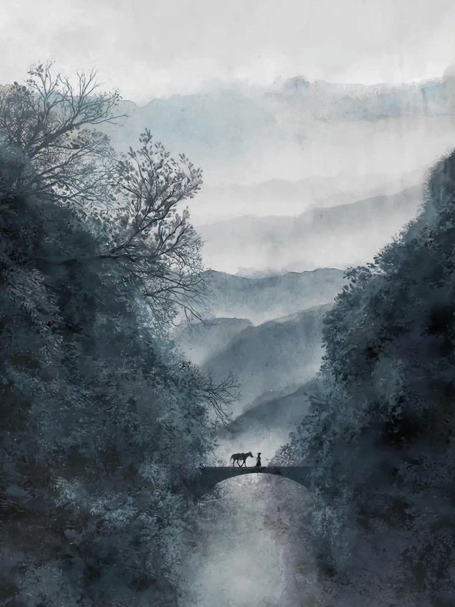 青山不语仍自在，
微水无痕亦从容。