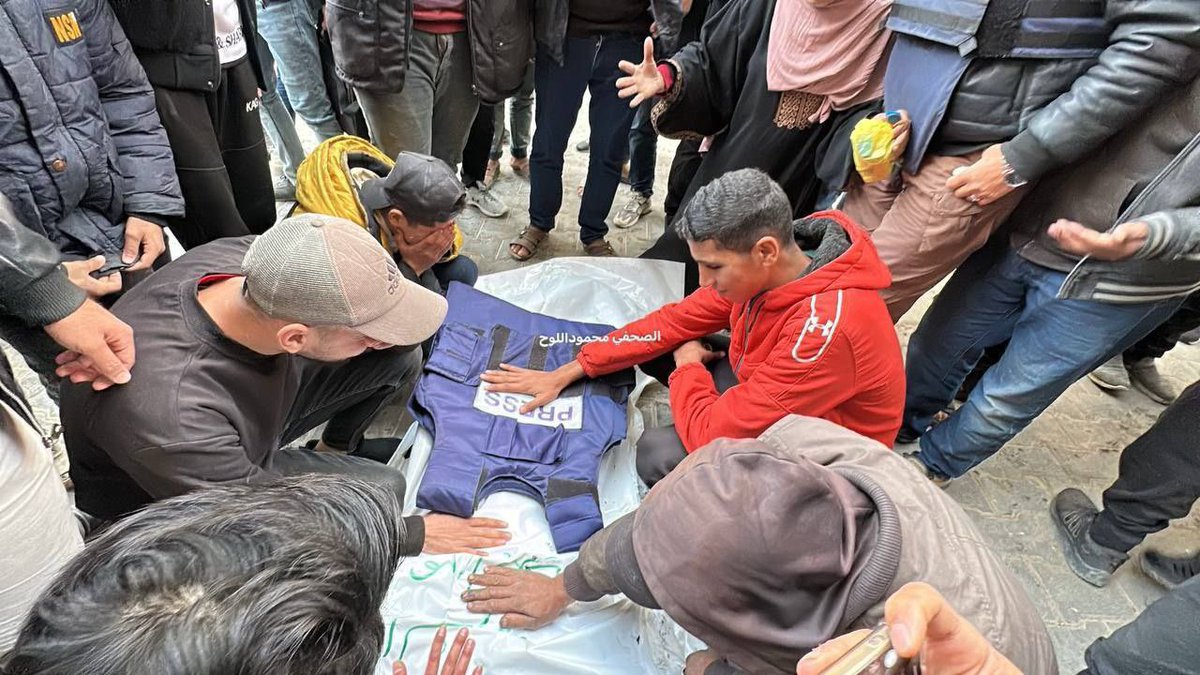 GAZA: 5 Palestinian journalists were killed when an Israeli air strike targeted their press van. 

The journalists worked and slept in this vehicle, thinking they would be safe. 

More than 200 journalists and media workers have been killed by Israeli attacks.