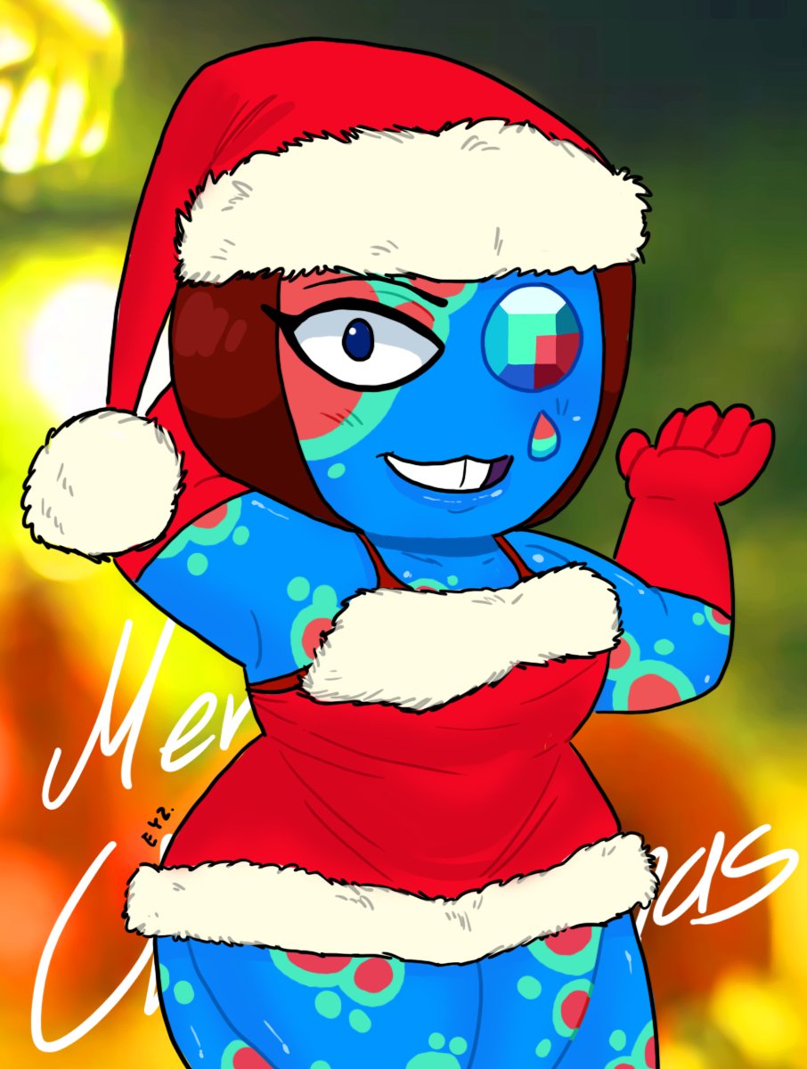 Eyzmaster's tweet photo. Did someone order a 4-legged shortstack for xmas?
Enjoy the blue gremlin gem herself!
#Eyz #myart #bluebirdazurite #aquamarine #ruby #gemfusion #homeworldgems #gems #stevenuniverse #cartoons #cartoonnetwork #waifu #shortstack https://t.co/y9vDueG2bt
