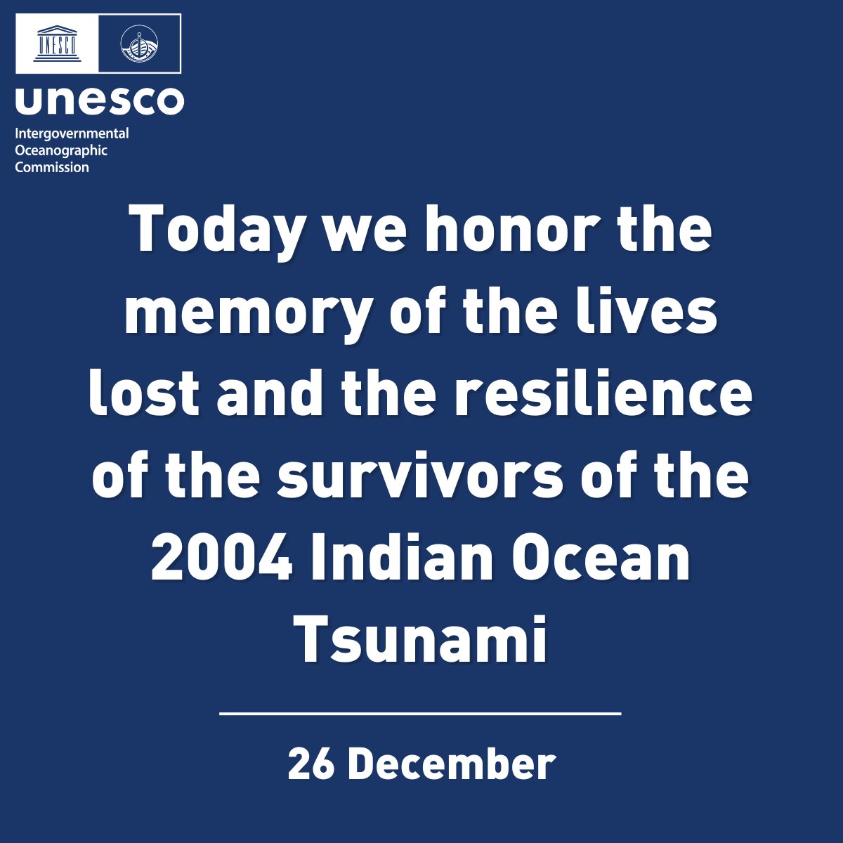 Today, we honor the lives lost and resilience of survivors of the 2004 Indian Ocean Tsunami, which claimed over 200,000 lives 20 years ago. A stark reminder of nature’s power and the need for preparedness.

More about our work on tsunami preparedness 👉ow.ly/AMTc50UsClp
