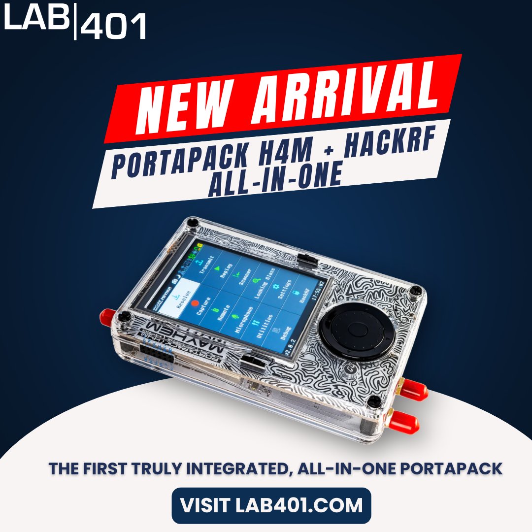 Lab_401's tweet photo. Switch between internal and external mics effortlessly with PortaPack H4M. 🎤🔄🎧 https://t.co/rAC8qapOFe
#SDR #PortaPackH4M #HackRF #Lab401 #Pentesting https://t.co/ffTI8t06Gy