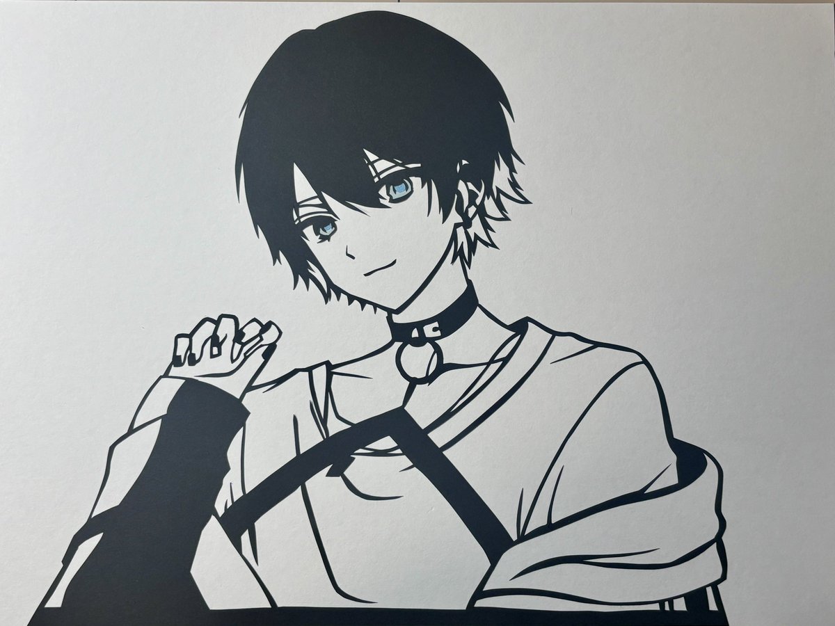 hareruya1913's tweet photo. 切り絵で叶作った💙
割といい出来なのでは

 #叶絵てみた
 #ふみづきかなう https://t.co/xResOwZz8g
