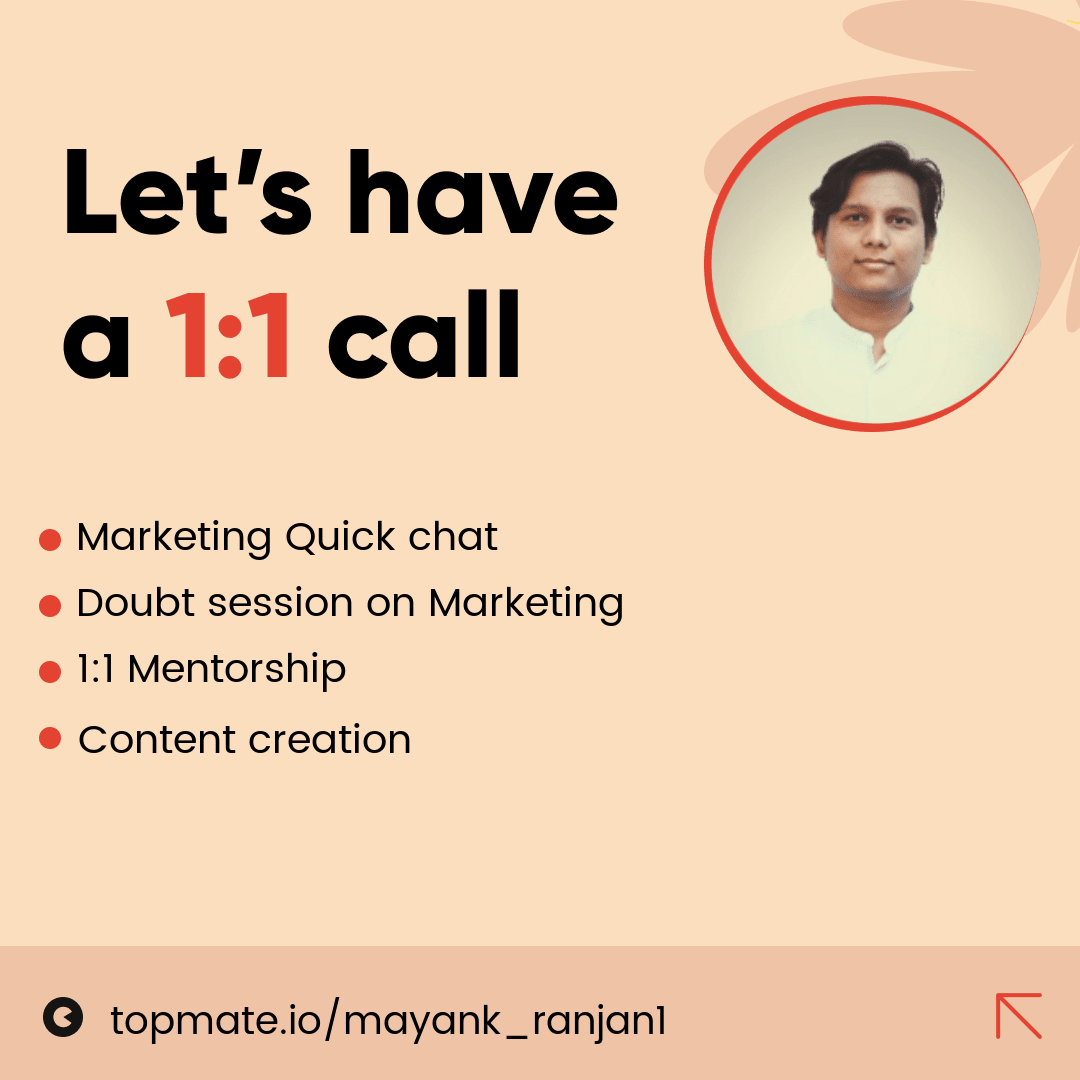 mayankranjan95's tweet photo. Hey everyone!

I've been getting a lot of DMs for guidance, so decided to take action on it.

I'm excited to help folks out and give back to the community via Topmate. Feel free to reach out if you have any questions or just want to say hi!

https://t.co/VUytIgFyJ7 https://t.co/RBsA5oMzkk