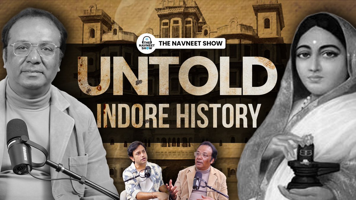 imrjnavneet's tweet photo. "Wrapping up 2024 with a special podcast dedicated to Indore!
Hw did Indore transform in2 Mini Mumbai?d origins of Sarafa Chaupati,d haunted tales of Footi Kothi N, which iconic clock tower helped Indore's residents set their time?Join us tomorrow at 6 PM! #Indorehistory https://t.co/BRuXHSdAea