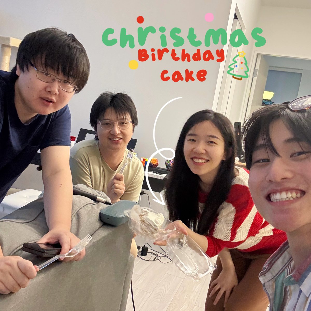 quinn_lyu's tweet image. It&apos;s Christmas today, it&apos;s also my Birthday! I finally got some time after work to split a mini cake with my friends to the wonderful 2024 for me: @ycombinator , #ForbesUnder30, and my startup Mathos AI became profitable!