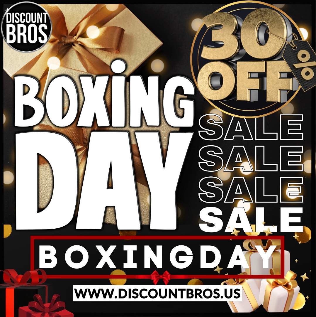 Discount_Bros's tweet photo. 📦 HAPPY BOXING DAY!!! 📦
🎁 IT’S. DISCOUNT. TIME.
🎁 Save 30% Off Your Order
🎁 Discount Code: BOXINGDAY
➡️ https://t.co/9fiKBV0M0i
#DiscountBros #DiscountDays #SalesEvent #BOXINGDAY #30percentOFF #BroBroBro #DashingToTheBROS #HaveAHollyJollyDiscount #JingleBros #MerryDiscounts https://t.co/zDIuFzpPql
