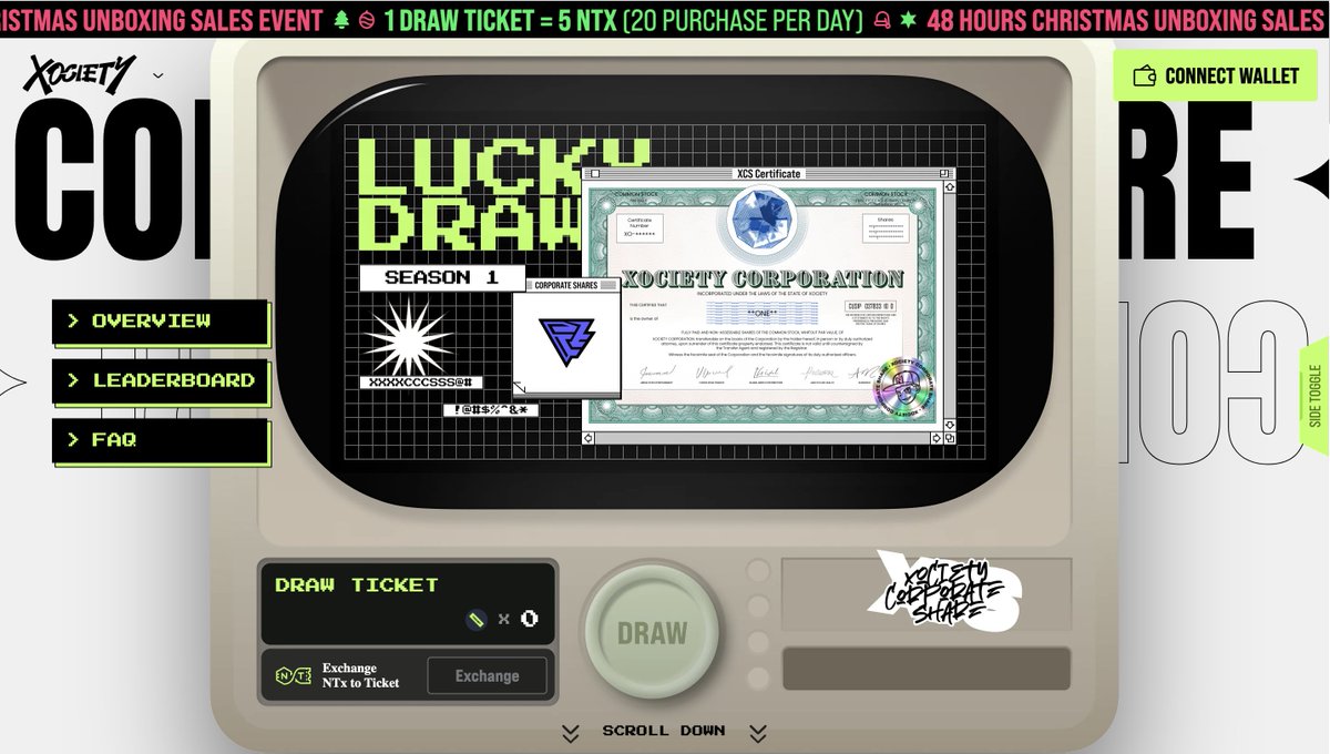 XANTA’s got Christmas gifts for NTx Holders!

For the next 48 hours, claim lucky draw tickets for the Corporate Shares (XCS) Free Mint at a discounted rate!

Earlier:  20 NTx = 1 ticket 
Now:  5 NTx = 1 ticket

Limited to 20 purchases per day. Claim now: xcs.xociety.io