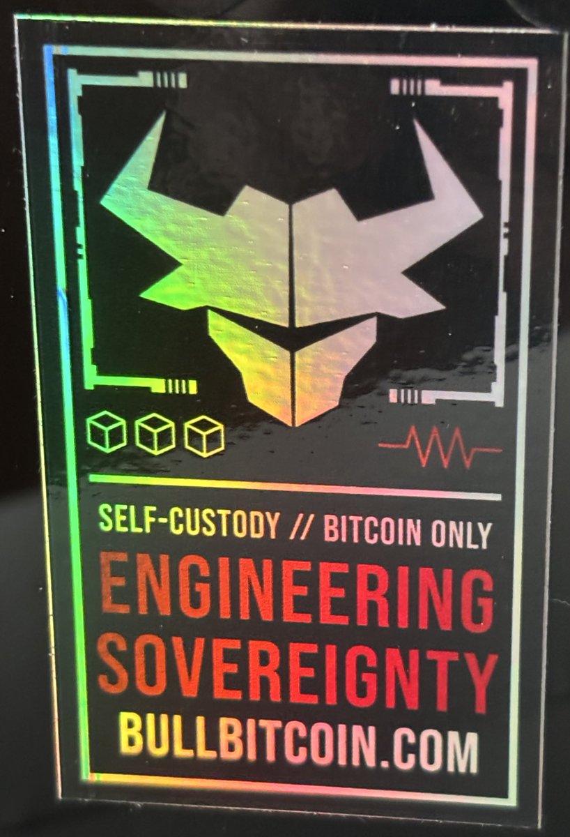 I mean, 
I got this <a href="/BullBitcoin_/">BULLBITCOIN.COM</a> Sticker by @SPACEBULL and it calls for engineering sovereignty…
So..🤷🏼‍♂️