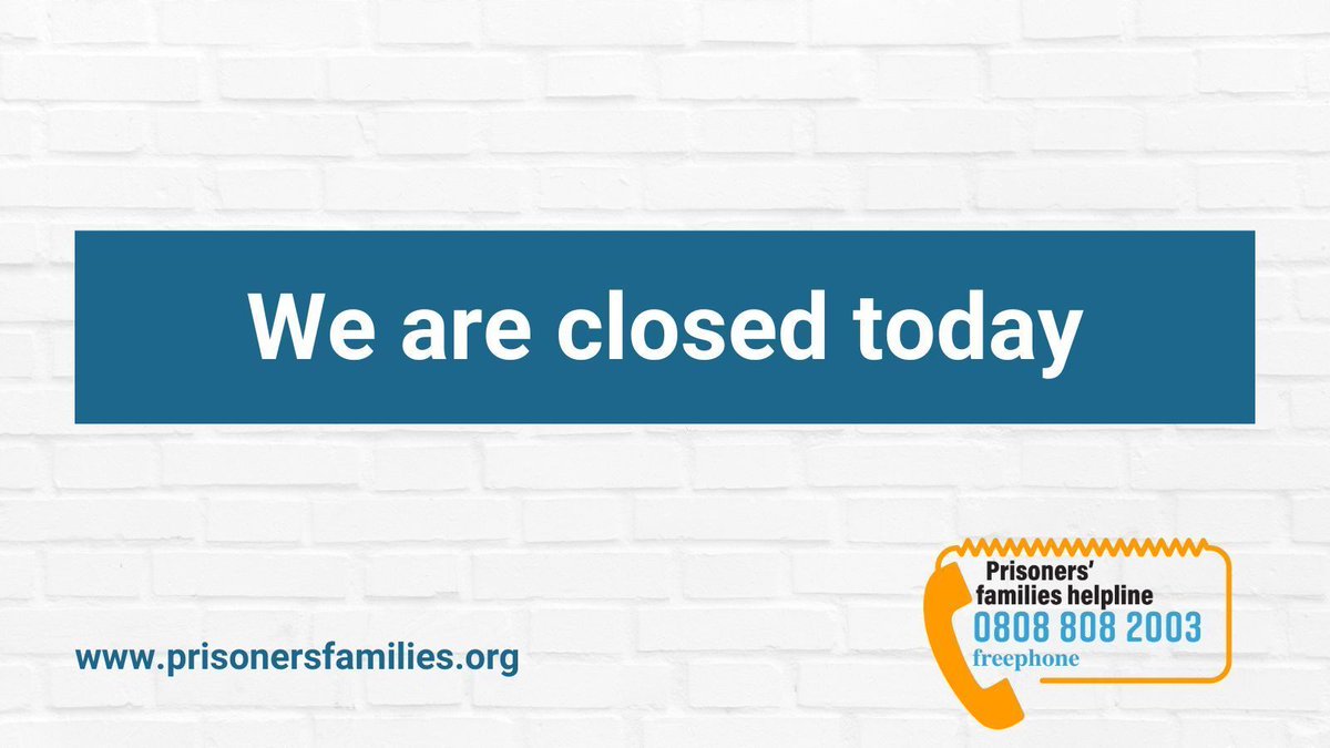 Our lines are closed today, but you can call again tomorrow between 9am and 8pm to speak with a member of our team.