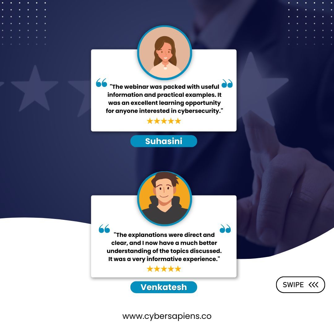 Cybersapiens101's tweet image. Thank You for Joining Us!

Our recent webinar, &quot;The Path to Cyber Defense: Mastering SOC Operations&quot;, was a huge success!

#CyberDefense #SOCOperations #CybersecurityCommunity #KnowledgeSharing #WebinarSuccess #CybersecurityTraining