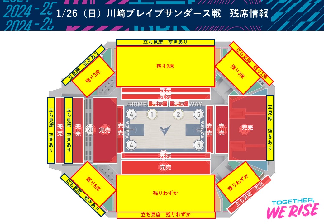 🏀チケット情報🏀 1月開催のホームゲーム観戦チケットは残りわずかと