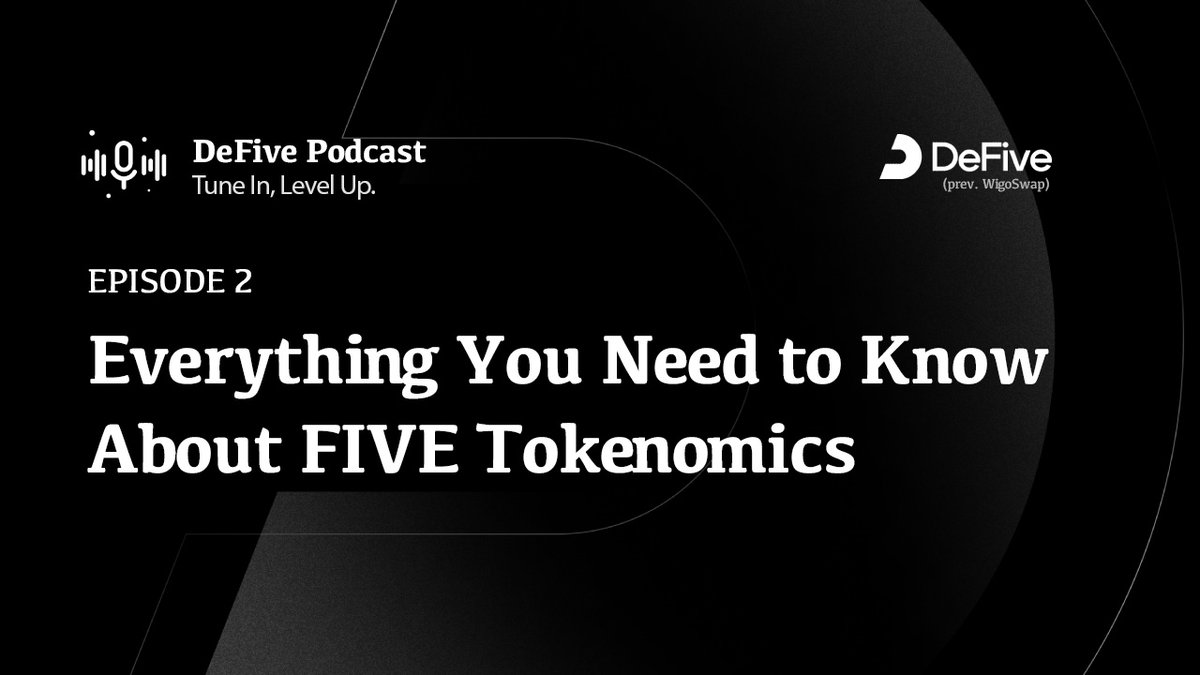 0xDeFive's tweet photo. Listen to Episode 2 of #DeFive podcast! 🎙️

🔗 https://t.co/uCG5yGshgQ

In this episode we break down the most important updates to $FIVE tokenomics on @SonicLabs. 

Get ready to experience the unbelievable speed of Sonic with DeFive. 🚀 https://t.co/MiOjhR5rJs