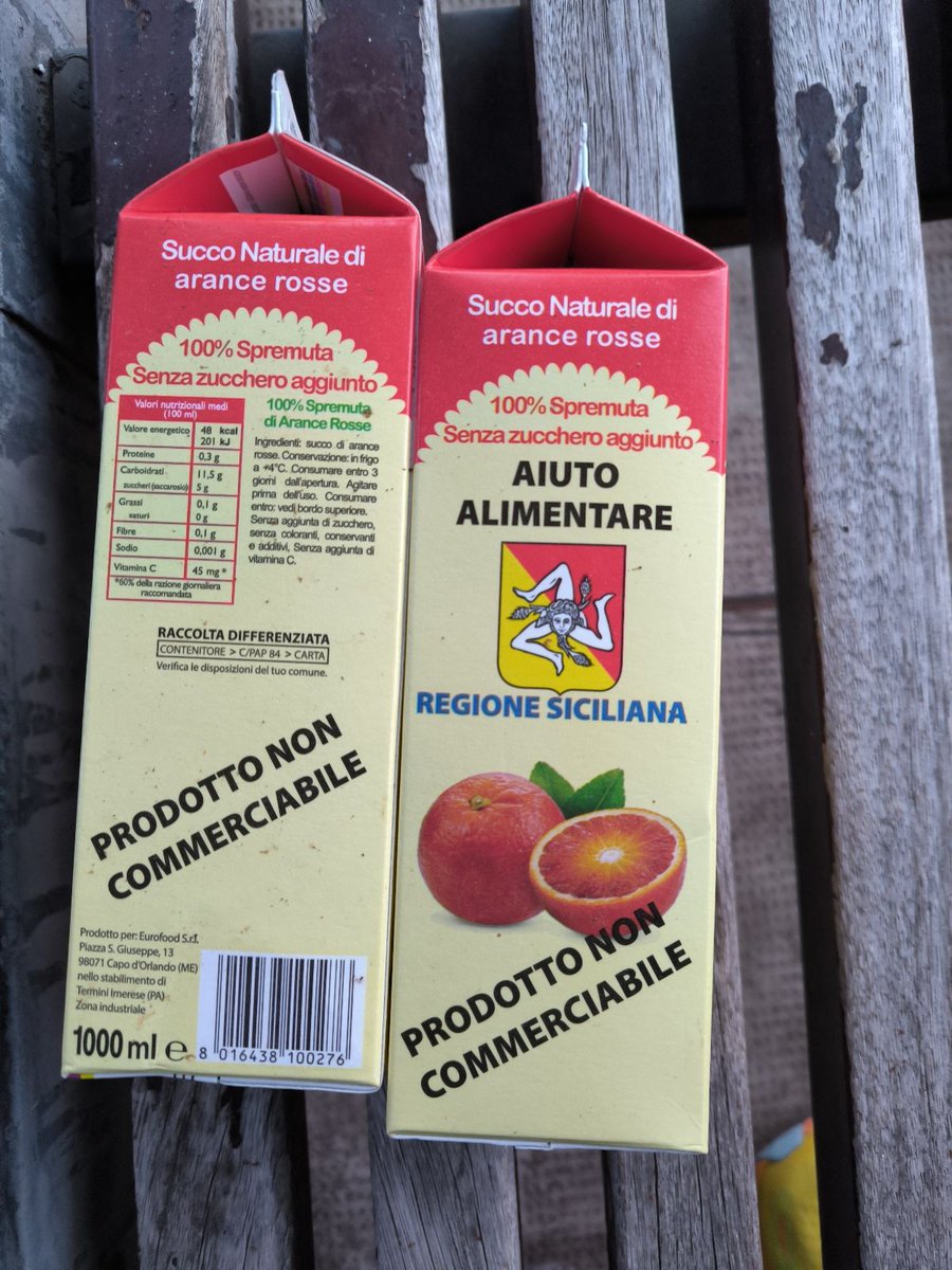 giusgrapa's tweet photo. A proposito di aiuti pubblici, andate a vedere in P.zza Europa (PA) le confezioni di succo di arancia piene e abbandonate. Sono state pagate dai contribuenti siciliani nel 24 come 'aiuto alimentare' https://t.co/dtOBMQzlP0

@GDS_it @rep_palermo @PalermoToday @BancoAlimentare https://t.co/UXSnT5Y7c6