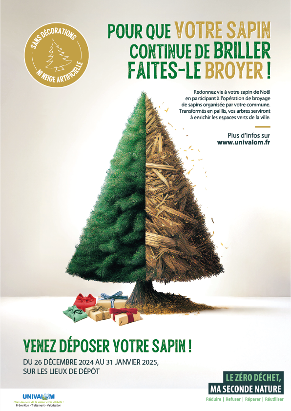 CASAOfficiel's tweet photo. ✨🌲[BROYAGE DES SAPINS]

Pour que votre sapin continue de briller, @univalom organise depuis 2013 avec la CASA un broyage de sapins afin qu'ils soient réutilisés en paillage sur les espaces verts des communes !

👉 Cette année, vous pouvez déposer votre sapin dans l'une des communes de la CASA suivante :
🟢 Antibes Juan-les-Pins
🟢 Univalom Plateforme des Semboules
🟢 Biot
🟢 La Colle-sur-Loup
🟢 Le Rouret
🟢 Opio
🟢 Roquefort-les-Pins
🟢 Vallauris Golfe-Juan
🟢 Villeneuve Loubet
🟢 Tourrettes-sur-Loup

⚠️ Lors du dépôt, les sapins devront être sans décoration ni neige artificielle, sans aucun élément plastique ni métallique et sans emballage.

🔗 Retrouvez plus d’infos concernant les dates et lieux de collecte sur https://t.co/MDVQGONxzp