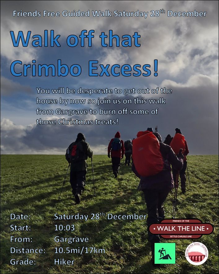 foscl's tweet photo. Want to walk off that Crimbo Excess?

Desperate to get out of the house?

Then join us on our walk from Gargrave on Saturday 28th to burn off some of those Christmas treats!

10.5 mile circular walk leaving Gargrave at 10:03

https://t.co/gVSqzRtrbe https://t.co/eHm39Xpgz8