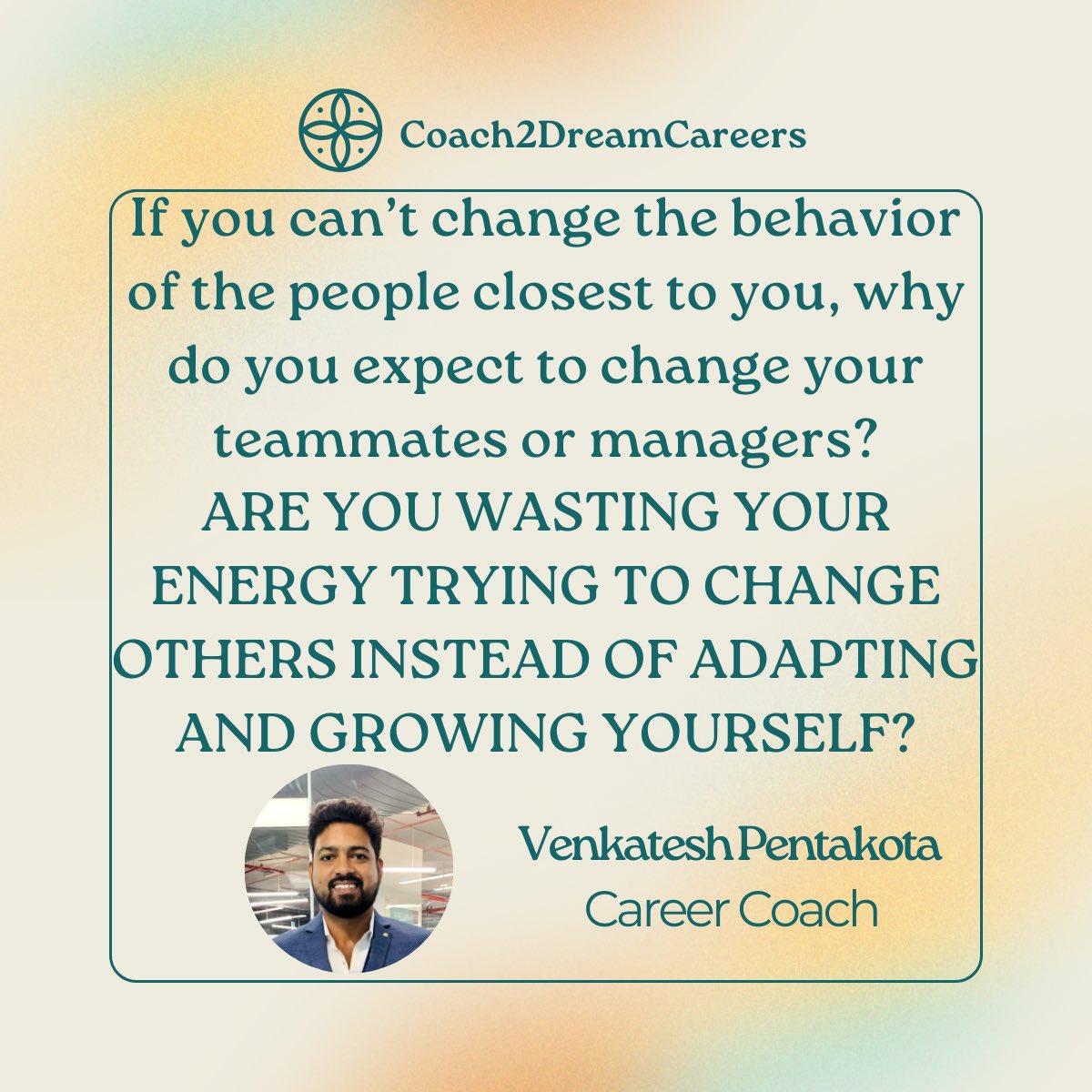 venkateshIND's tweet photo. #366challenges2024 #careercoach #CareerCoaching #careergoals #careeradvice #careerdevelopment #jobsearch #resume #coverletter #interview #SalaryNegotiation #Networking #personalbranding #trending #LeadershipDevelopment #business #mindset #community #supportlocal #motivation https://t.co/7WxXs8MySj