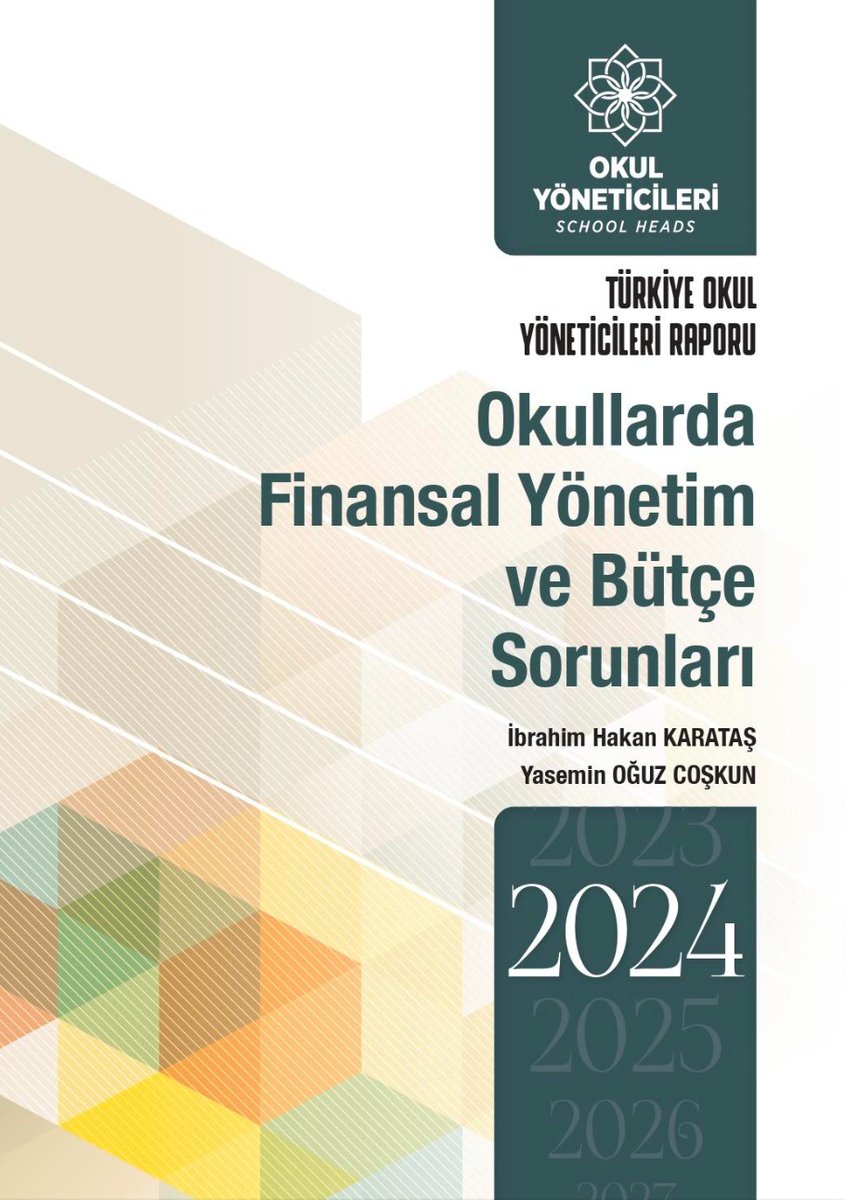 Türkiye Okul Yöneticileri Raporu 2024 yayımlandı. 
Türkiye Okul Yöneticileri Raporu serisinin 2024 teması, devlet okullarının finansal yönetim süreçleri ve bütçe sorunları.