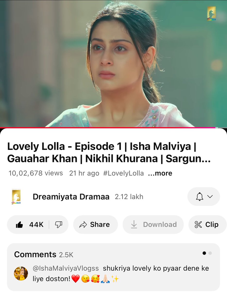 It’s 1M views Already 🥳✨
#IshaMalviya
#LovelyLolla