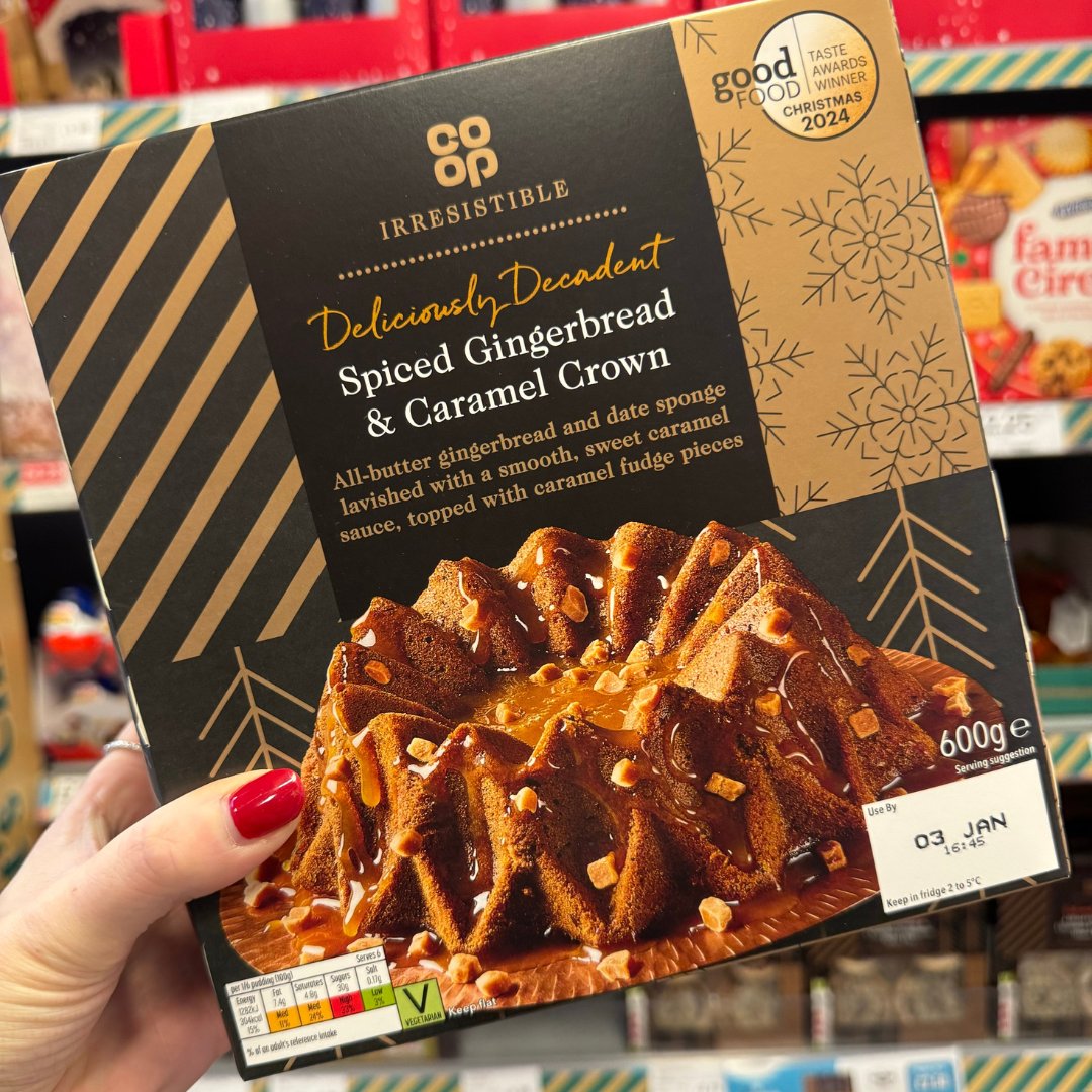 A true Christmas showstopper! 🎄 Give guests a grand finale with the <a href="/coopuk/">Co-op</a> stunning Spiced Gingerbread &amp; Caramel Crown.