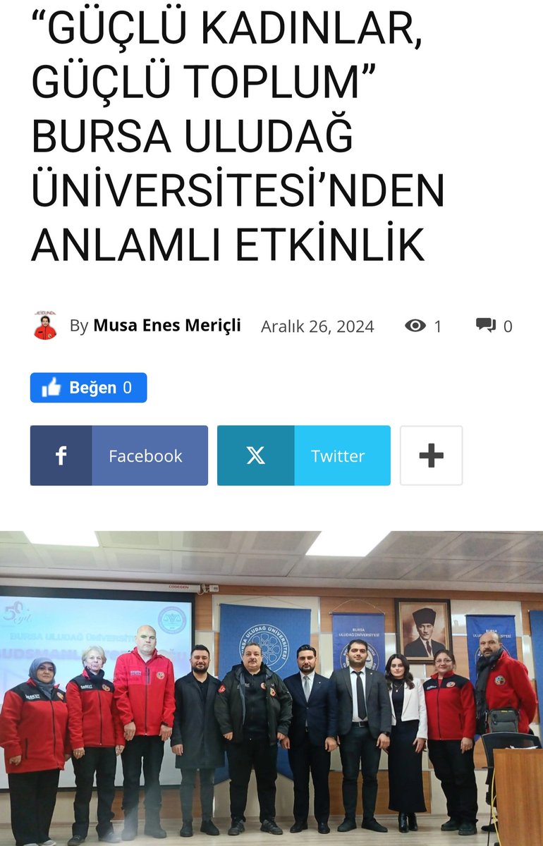 MericliTuncay's tweet photo. “GÜÇLÜ KADINLAR, GÜÇLÜ TOPLUM” BURSA ULUDAĞ ÜNİVERSİTESİ’NDEN ANLAMLI ETKİNLİK https://t.co/xyqrQWEdCm @Acil Gündem - Son Dakika Haber aracılığıyla https://t.co/u5VWQ3wmT8