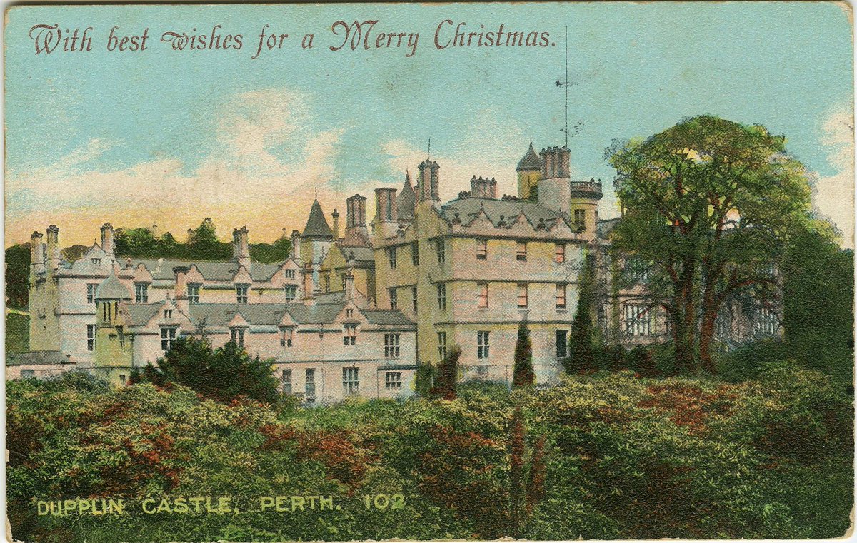 Postcard of the Day: With best wishes for a Merry Christmas. Dupplin Castle, Perth. No date.

📷 Local &amp; Family History Collection, AK Bell Library

#ExploreYourArchive