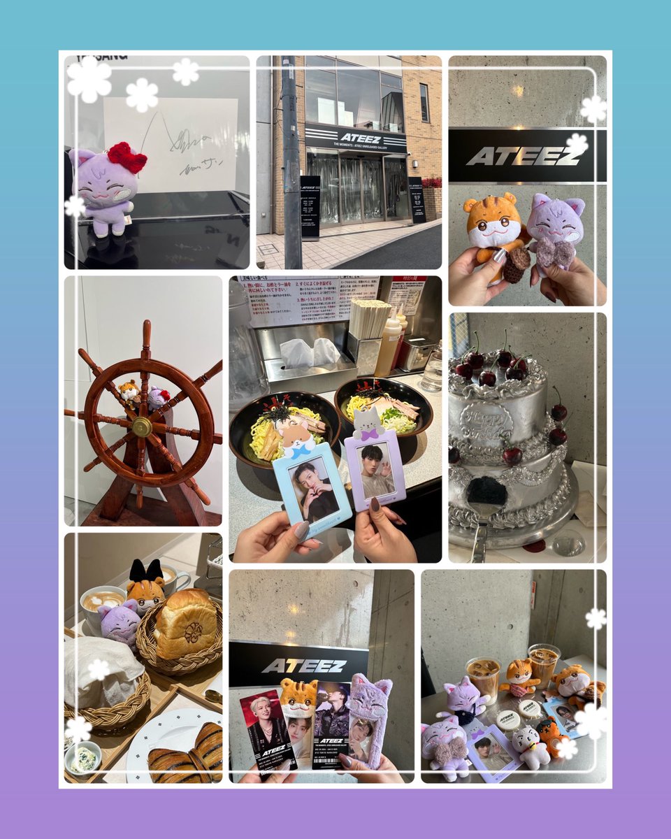 ２０２４年推し活納め♡.°୭̥ ୨୧.   

ベーカリーカフェPANNARA
ATEEZ  POPUP
給油

充実した推し活の１年でしたദി  ᷇ᵕ  ᷆  )♡
２０２５年もよろしくお願いします！🫶

年明け９日リリイベいまーす🙌
みんなに会えるといいな🤍

#ATEEZ  #에이티즈　#エイティーズ